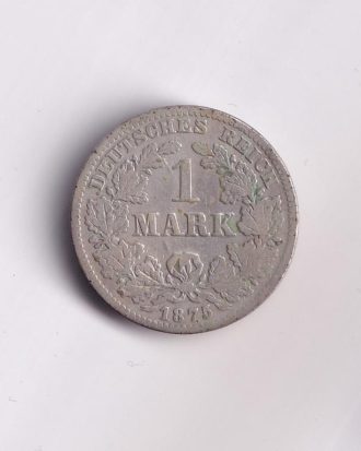 German Empire 1 Mark 1875 Silver Coin