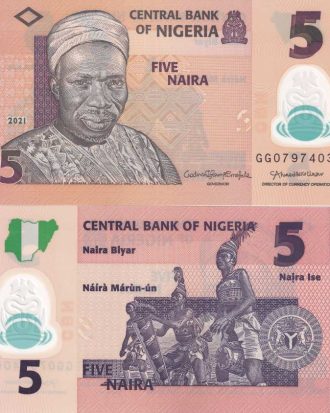 Nigeria 5 Naira UNC Polymer Banknote