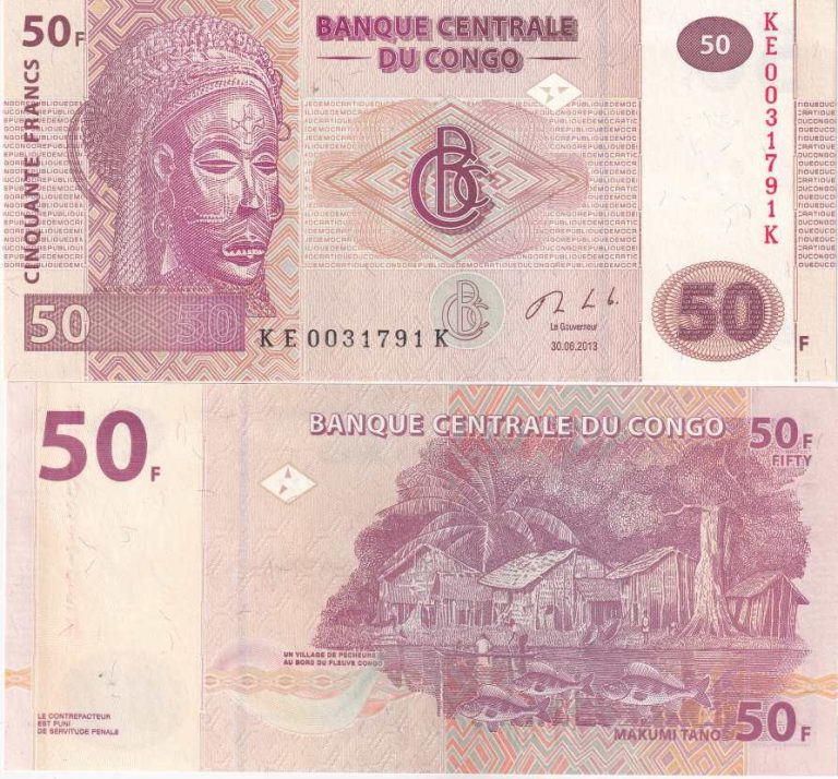 Congo 50 Francs UNC Banknote