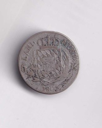 Kingdom of Bavaria - German State - 6 Kreuzer Silver Coin