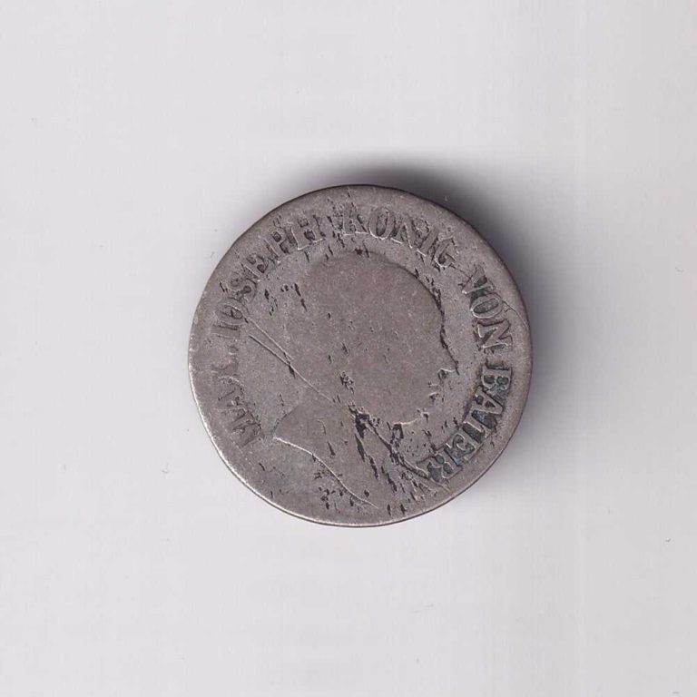 Kingdom of Bavaria - German State - 6 Kreuzer Silver Coin - Image 2