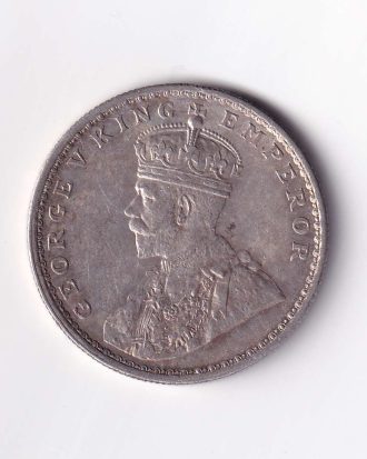 British India George V 1 Rupee 1918 Silver Coin
