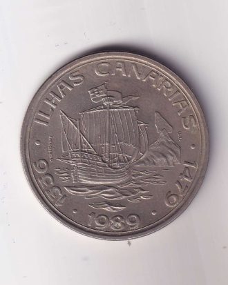 Portugal 100 Escudos (Discovery of Canary islands) Circulating Commemorative Coin