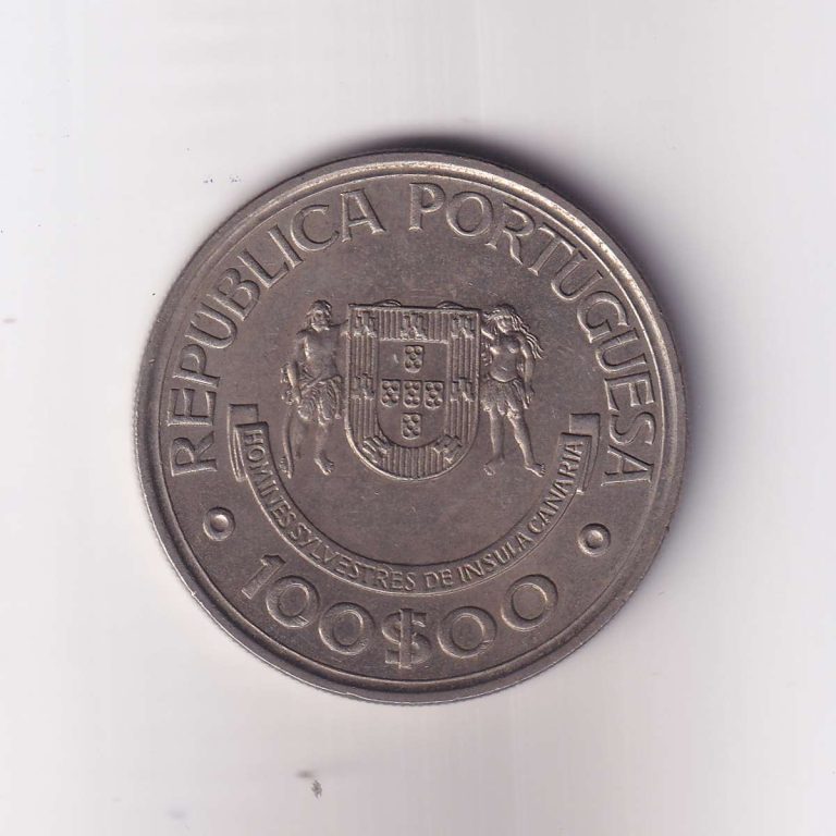 Portugal 100 Escudos (Discovery of Canary islands) Circulating Commemorative Coin - Image 2