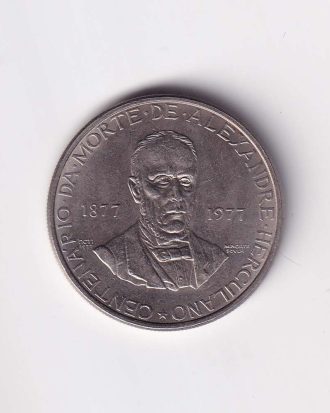 Portugal 5 Escudos (100th Death anni. writer Alexandre Herculano) Commemorative Coin
