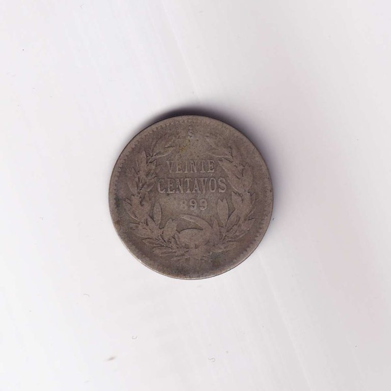 Chile 20 Centavos 1899 Silver Coin - Image 2