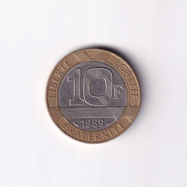 France 10 Francs 1989 Bimetallic Coin - Image 2
