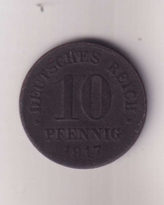 German Empire 10 Pfennig 1917